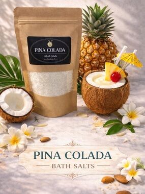 Pina Colada Bath Salts – Coconut & Pineapple Scent
